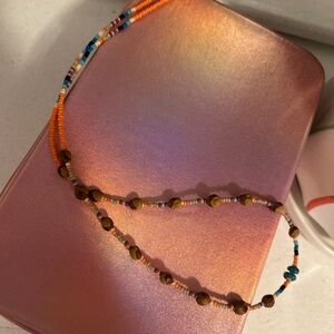 Colorful Beaded Drop Necklace 🌈